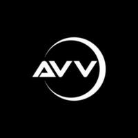 avv brief logo ontwerp in illustratie. vector logo, schoonschrift ontwerpen voor logo, poster, uitnodiging, enz.