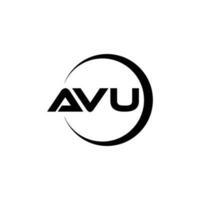 avu brief logo ontwerp in illustratie. vector logo, schoonschrift ontwerpen voor logo, poster, uitnodiging, enz.