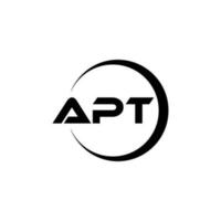 apt brief logo ontwerp in illustratie. vector logo, schoonschrift ontwerpen voor logo, poster, uitnodiging, enz.