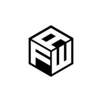 fwa brief logo ontwerp in illustratie. vector logo, schoonschrift ontwerpen voor logo, poster, uitnodiging, enz.