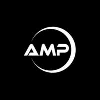 amp brief logo ontwerp in illustratie. vector logo, schoonschrift ontwerpen voor logo, poster, uitnodiging, enz.