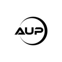 aup brief logo ontwerp in illustratie. vector logo, schoonschrift ontwerpen voor logo, poster, uitnodiging, enz.