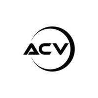 acv brief logo ontwerp in illustratie. vector logo, schoonschrift ontwerpen voor logo, poster, uitnodiging, enz.