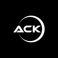 ack brief logo ontwerp in illustratie. vector logo, schoonschrift ontwerpen voor logo, poster, uitnodiging, enz.