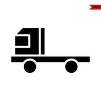 vrachtwagen glyph icoon vector