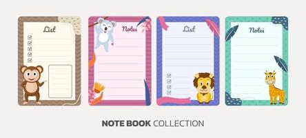 dieren notebooksjabloon collectie