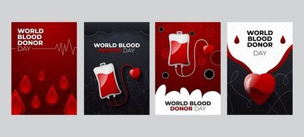 wenskaart wereld bloeddonordag vector