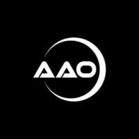 aao brief logo ontwerp in illustratie. vector logo, schoonschrift ontwerpen voor logo, poster, uitnodiging, enz.