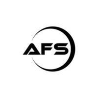 afs brief logo ontwerp in illustratie. vector logo, schoonschrift ontwerpen voor logo, poster, uitnodiging, enz.