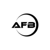 afb brief logo ontwerp in illustratie. vector logo, schoonschrift ontwerpen voor logo, poster, uitnodiging, enz.