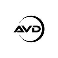 avd brief logo ontwerp in illustratie. vector logo, schoonschrift ontwerpen voor logo, poster, uitnodiging, enz.
