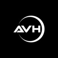 avh brief logo ontwerp in illustratie. vector logo, schoonschrift ontwerpen voor logo, poster, uitnodiging, enz.