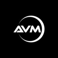 avm brief logo ontwerp in illustratie. vector logo, schoonschrift ontwerpen voor logo, poster, uitnodiging, enz.