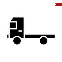 vrachtwagen glyph icoon vector