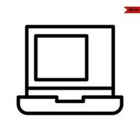 laptop lijn icoon vector