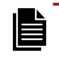 papier document glyph icoon vector