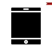 glyph-pictogram voor mobiele telefoon vector