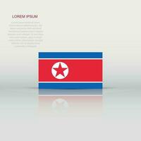 noorden Korea vlag icoon in vlak stijl. nationaal teken vector illustratie. politiek bedrijf concept.