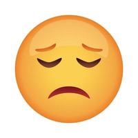 triest emoji gezicht klassiek plat stijlicoon vector