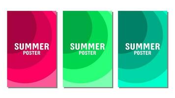 creatief zomer dekt, indelingen of posters concept in modern minimaal, branding, sociaal media reclame, promo. zomer vakantie, reis, vakantie reizen illustraties vector