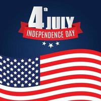 4 juli onafhankelijkheidsdag op de achtergrond van de VS. kan worden gebruikt als spandoek of poster. vector