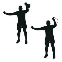 reeks silhouetten atleten gewicht lifter optillen Kettlebell, gewichten. gewicht hijsen. trekken, duw, bank druk op vector