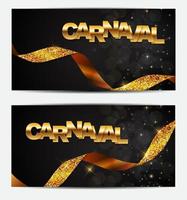 carnaval gouden banner, spaans carnaval vector