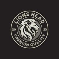 wijnoogst leeuw logo ontwerp vector sjabloon. universeel premie elegant creatief symbool.