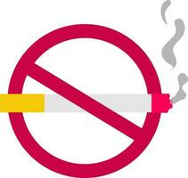 Nee roken icoon vector illustratie. fit naar zetten Aan niet roken Oppervlakte.