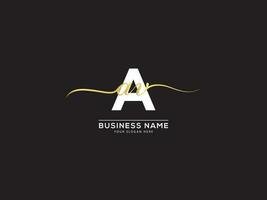 handtekening aa logo icoon, creatief aav luxe logo icoon vector kunst