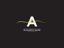 handtekening aas logo icoon, creatief aas luxe logo icoon vector kunst