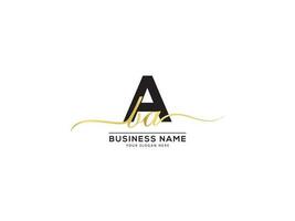 eerste creatief ABA handtekening luxe logo icoon ontwerpen vector