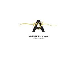 creatief handtekening auy logo brief ontwerp voor bedrijf vector