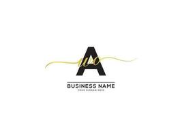 abstract handtekening avo luxe logo brief ontwerp vector