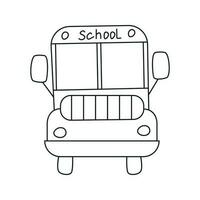 vector illustratie van een school- bus in tekening stijl.