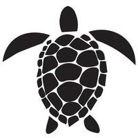 vector schildpad zwart icoon