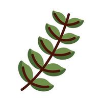 plant blad lijn en vul stijl pictogram vector ontwerp