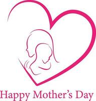 gelukkig moeders dag artwork met hart vector