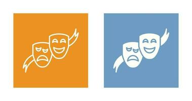 theater maskers vector icoon