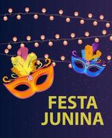 festa junina vakantie achtergrond traditionele brazilië juni festivalfeest vector