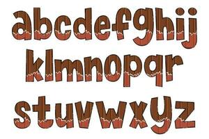 handgemaakt chocola brieven. kleur creatief kunst typografisch ontwerp vector