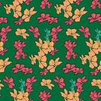 tropisch hibiscus herhalende bloemen patroon vector beeld
