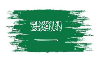 saudi Arabië vlag sjabloon borstel vector illustratie