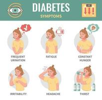 diabetes tekenfilm infographics vector