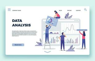 financiën analist landen bladzijde. voorraad markt voorspelling, aandelen statistisch en bedrijf trends voorspelling vlak vector illustratie