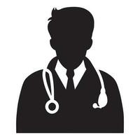 dokter icoon vector silhouet illustratie,