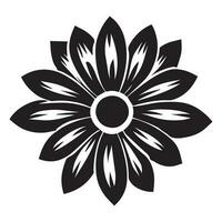 bloem ontwerp vector illustratie zwart kleur