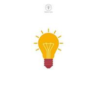 licht lamp icoon. een creatief en vernieuwend vector illustratie van een licht lamp, vertegenwoordigen ideeën, inspiratie, en helder oplossingen.