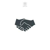 handdruk icoon. een vriendelijk en inclusief vector illustratie van een handdruk, vertegenwoordigen overeenkomsten, partnerschappen, en vertrouwen.