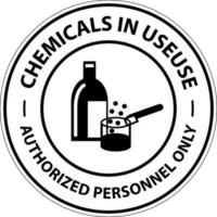 merk chemicaliën in gebruik symbool teken op witte achtergrond vector